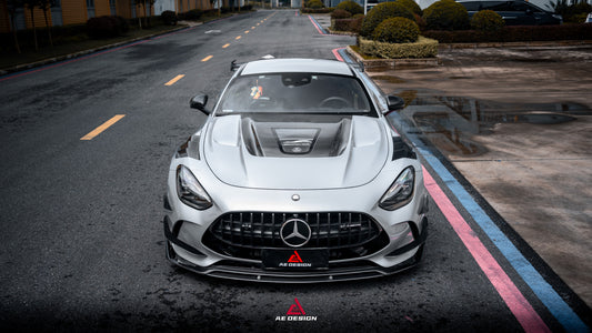 Mercedes Benz AMG GT63 SE Performance/Base C192 2025-ON with Aftermarket Parts - ART Front Lip Dry Pre-preg Carbon Fiber from ArmorExtend