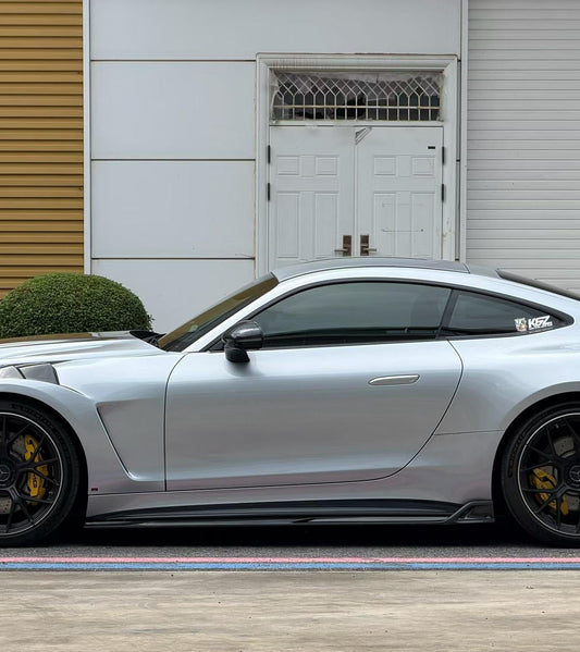 Mercedes Benz AMG GT63 SE Performance/Pro/Base GT55 C192 2025-ON with Aftermarket Parts - ART Side Skirts Dry Pre-preg Carbon Fiber from ArmorExtend