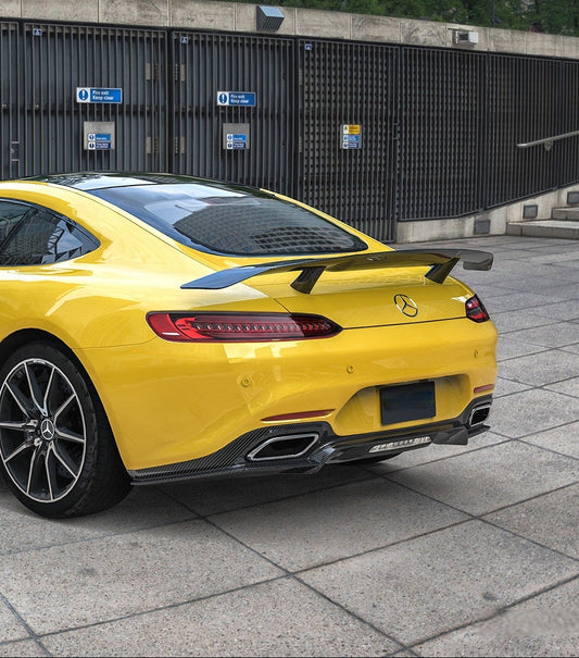 Mercedes Benz AMG GT GTS GTC C190 2015 2016 2017 2018 2019 2020 2021 with Aftermarket Parts - V2 Style Rear Spoiler Wing Carbon Fiber from Ventus Veloce
