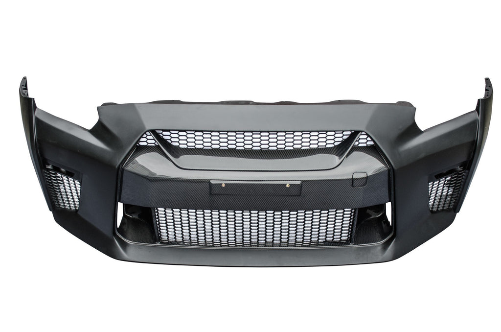 CMST Tuning Carbon Fiber Stage 1 Front Bumper & Lip for Nissan GTR GT-R R35 2008-2016 Facelift Conversion