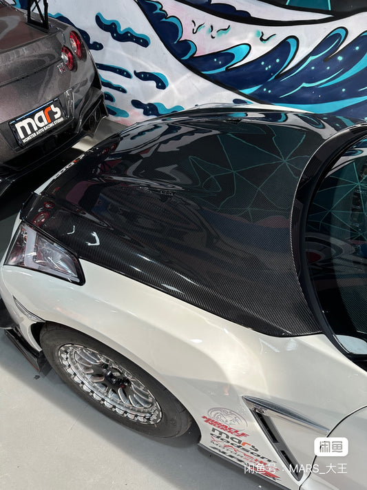 Nissan GTR R35 EBA 2017 2018 2019 2020 2021 2022 2023 2024 (2017+ hood recommended for 2008 2009 2010 2011 2012 2013 2014 2015 2016 model years) with Aftermarket Parts - OEM Style Hood Bonnet Carbon Fiber from EPR USA