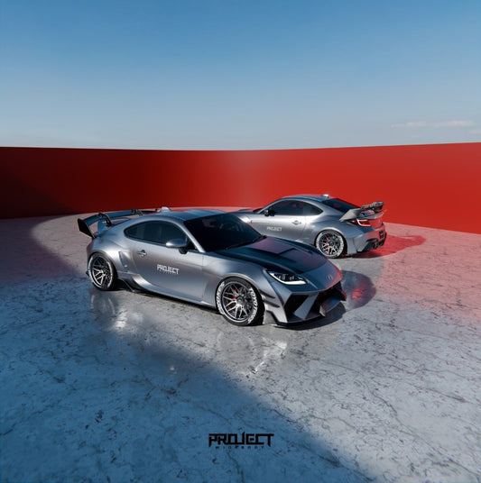 Subaru BRZ ZD8 & Toyota GR86 ZN8 2022-ON with Aftermarket Parts - PROJECT WIDEBODY Front Lip Carbon Fiber / FRP from CMST Tuning