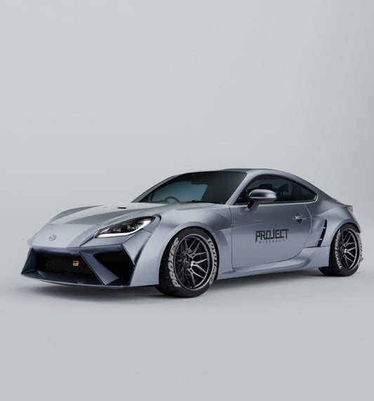 Subaru BRZ ZD8 2022-ON & Toyota GR86 ZN8 2022-ON with Aftermarket Parts - PROJECT WIDEBODY Full Kit Carbon Fiber/FRP from PROJECT WIDEBODY