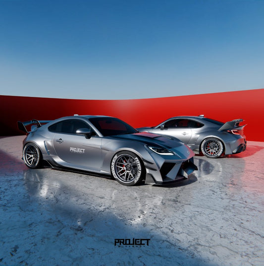 Subaru BRZ ZD8 2022-ON & Toyota GR86 ZN8 2022-ON with Aftermarket Parts - PROJECT WIDEBODY V3 Rear Spoiler Wing Carbon Fiber / FRP from PROJECT WIDEBODY