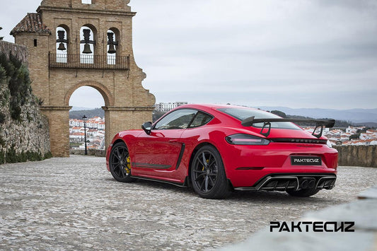 Paktechz Porsche 718 Boxster / Cayman Dry Carbon Fiber Rear Diffuser & Rear Canards