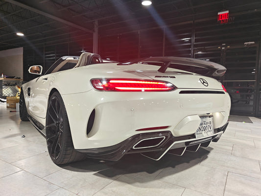 Mercedes Benz AMG GT GTS GTC C190 2016 2017 2018 2019 2020 2021 with Aftermarket Parts - Rear Wing Carbon Fiber / FRP from Paktechz