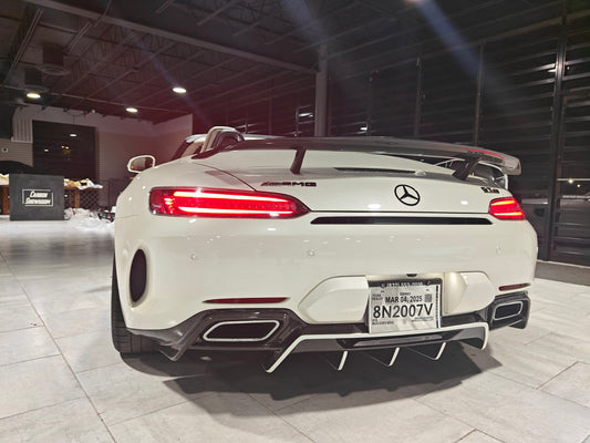 Mercedes Benz AMG GT GTS GTC C190 2016 2017 2018 2019 2020 2021 with Aftermarket Parts - Rear Wing Carbon Fiber / FRP from Paktechz