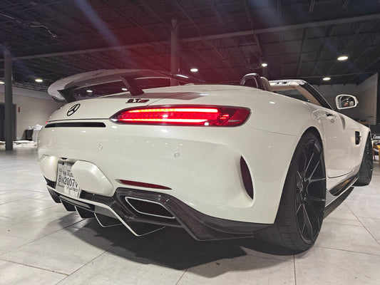 Mercedes Benz AMG GT GTS GTC C190 2016 2017 2018 2019 2020 2021 with Aftermarket Parts - Rear Wing Carbon Fiber / FRP from Paktechz