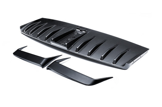 Porsche 911 992.1 Carrera Base/S/T/4/4S/GTS 2020 2021 2022 2023 2024 & 911 992.2 Carerra Base/S/T/4S/4/GTS 2025-ON with Aftermarket Parts - Rear Wing & Engine Rear Deck Lid Dry Pre-preg Carbon Fiber from Ventus Veloce