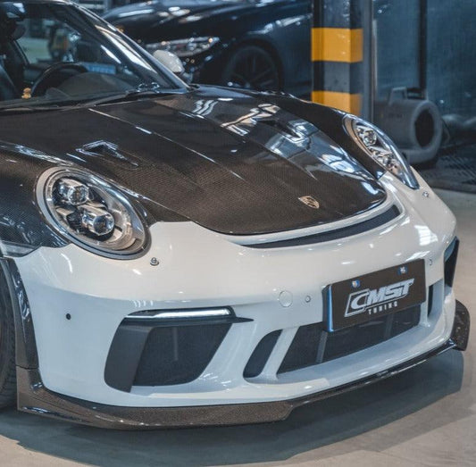 Porsche 991.1 Carrera/S/GTS/Turbo/Turbo S/GT3/GT3RS 2012 2013 2014 2015 2016 with Aftermarket Parts - Front Lip Carbon Fiber from CMST Tuning