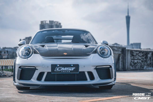 Porsche 991.1 Carrera/S/GTS/Turbo/Turbo S/GT3/GT3RS 2012 2013 2014 2015 2016 with Aftermarket Parts - Front Lip Carbon Fiber from CMST Tuning