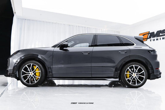 Porsche Cayenne 9Y0 9Y0.1 Base/S/GTS/Turbo/Turbo S 2019 2020 2021 2022 2023 & Cayenne 9Y0 9Y0.2 Base/S/AWD/E-Hybrid/GTS/Turbo/Turbo S 2024-ON & Cayenne 9Y3 9Y3.1 Base/S/GTS/Turbo/Turbo S/Turbo GT 2019 2020 2021 2022 2023 & Cayenne 9Y3 9Y3.2 Base/S/AWD/E-Hybrid/GTS/Turbo/Turbo S/Turbo GT 2024-ON with Aftermarket Parts - Side Skirts Carbon Fiber / FRP from CMST Tuning