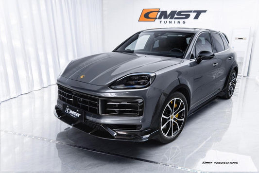 Porsche Cayenne 9Y0 9Y0.2 Base/S/AWD/E-Hybrid 2024-ON & Cayenne 9Y3 9Y3.2 Base/S 2024-ON with Aftermarket Parts -  Front Lip Carbon Fiber / FRP from CMST Tuning