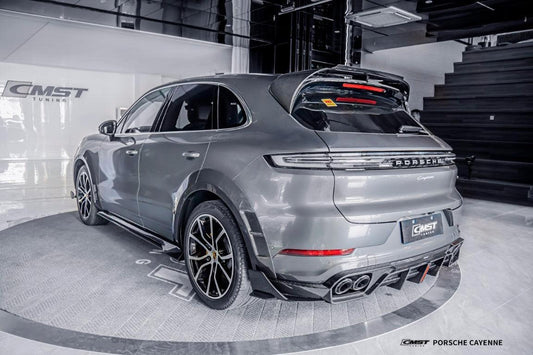 Porsche Cayenne 9Y0 9Y0.2 Base/S/AWD/E-Hybrid 2024-ON with Aftermarket Parts - Rear Roof Spoiler Carbon Fiber / FRP from CMST Tuning