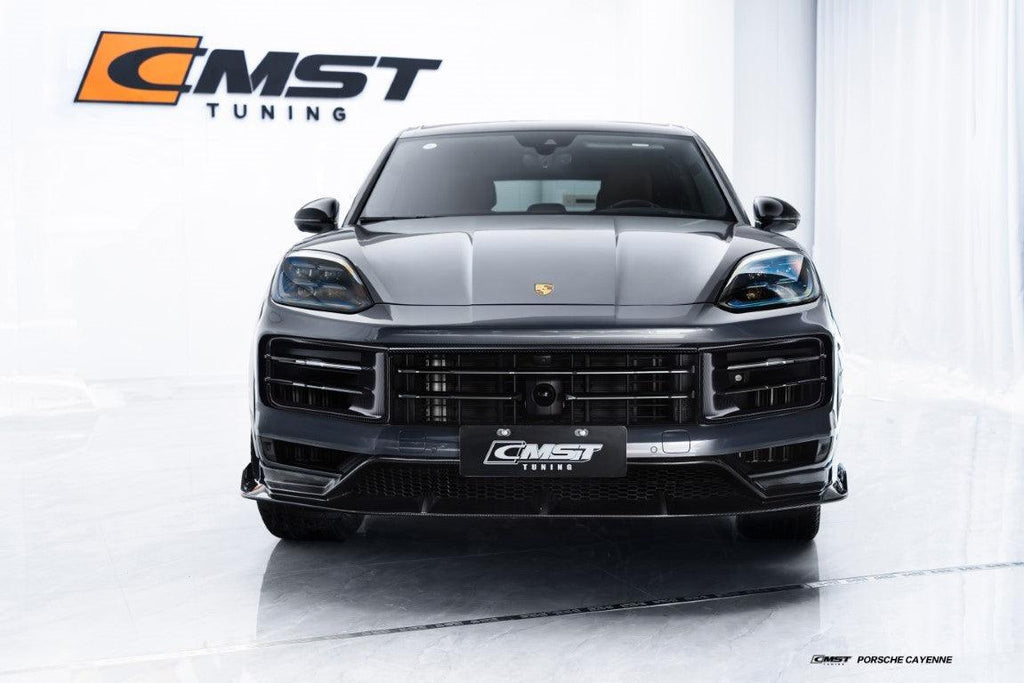 Porsche Cayenne 9Y0 Facelift 2024-ON with CMST Tuning's Aftermarket Parts - Pre-preg Carbon Fiber Front Intake Vents Trim