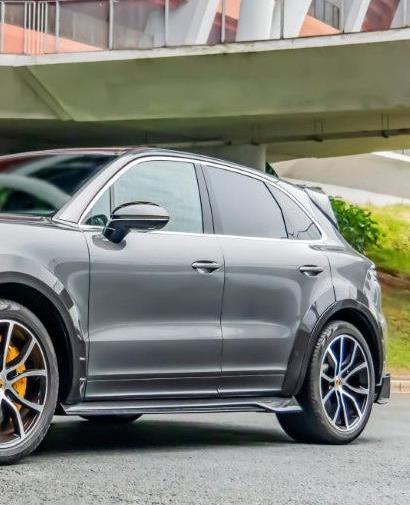 Porsche Cayenne 9Y0 9Y0.1 Base/S/GTS/Turbo/Turbo S 2019 2020 2021 2022 2023 & Cayenne 9Y0 9Y0.2 Base/S/AWD/E-Hybrid/GTS/Turbo/Turbo S 2024-ON & Cayenne 9Y3 9Y3.1 Base/S/GTS/Turbo/Turbo S/Turbo GT 2019 2020 2021 2022 2023 & Cayenne 9Y3 9Y3.2 Base/S/AWD/E-Hybrid/GTS/Turbo/Turbo S/Turbo GT 2024-ON with Aftermarket Parts - Side Skirts Carbon Fiber / FRP from CMST Tuning