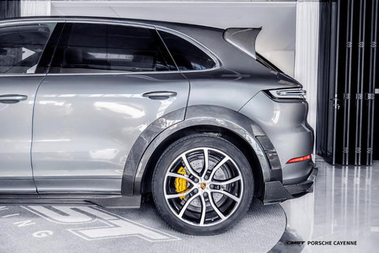 Porsche Cayenne 9Y0 9Y0.1 Base/S/GTS/Turbo/Turbo S 2019 2020 2021 2022 2023 & Cayenne 9Y0 9Y0.2 Base/S/AWD/E-Hybrid/GTS/Turbo/Turbo S 2024-ON & Cayenne 9Y3 9Y3.1 Base/S/GTS/Turbo/Turbo S/Turbo GT 2019 2020 2021 2022 2023 & Cayenne 9Y3 9Y3.2 Base/S/AWD/E-Hybrid/GTS/Turbo/Turbo S/Turbo GT 2024-ON with Aftermarket Parts - Side Skirts Carbon Fiber / FRP from CMST Tuning