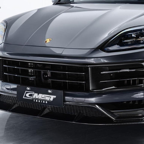 Porsche Cayenne 9Y0 Facelift 2024-ON with CMST Tuning's Aftermarket Parts - Pre-preg Carbon Fiber Front Intake Vents Trim