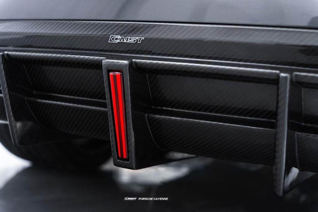 Porsche Cayenne 9Y0 Facelift 2024-ON with CMST Tuning's Aftermarket Parts - Pre-preg Carbon Fiber Rear Diffuser & Canards