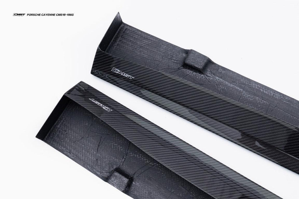 Porsche Cayenne 9Y0 Facelift 2024-ON with CMST Tuning's Aftermarket Parts - Pre-preg Carbon Fiber Side Skirts