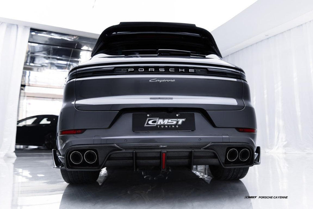 Porsche Cayenne 9Y0 9Y0.2 Base/S/AWD/E-Hybrid 2024-ON with CMST Tuning's Aftermarket Parts - Pre-preg Carbon Fiber & FRP Rear Roof Spoiler. A complete transformation of style and performance.