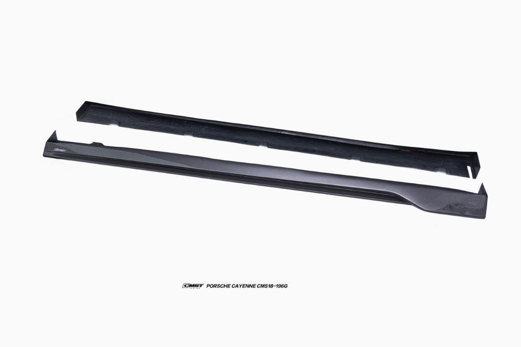 Porsche Cayenne 9Y0 Facelift 2024-ON with CMST Tuning's Aftermarket Parts - Pre-preg Carbon Fiber Side Skirts