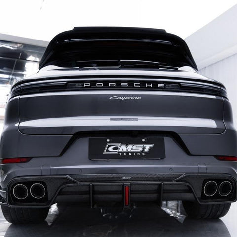 Porsche Cayenne 9Y0 Facelift 2024-ON with CMST Tuning's Aftermarket Parts - Pre-preg Carbon Fiber Rear Diffuser & Canards