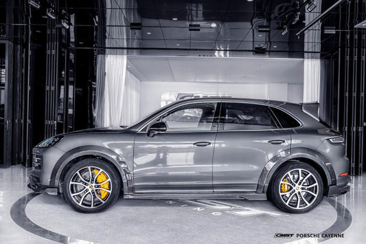 Porsche Cayenne 9Y0 9Y0.1 Base/S/GTS/Turbo/Turbo S 2019 2020 2021 2022 2023 & Cayenne 9Y0 9Y0.2 Base/S/AWD/E-Hybrid/GTS/Turbo/Turbo S 2024-ON & Cayenne 9Y3 9Y3.1 Base/S/GTS/Turbo/Turbo S/Turbo GT 2019 2020 2021 2022 2023 & Cayenne 9Y3 9Y3.2 Base/S/AWD/E-Hybrid/GTS/Turbo/Turbo S/Turbo GT 2024-ON with Aftermarket Parts - Side Skirts Carbon Fiber / FRP from CMST Tuning