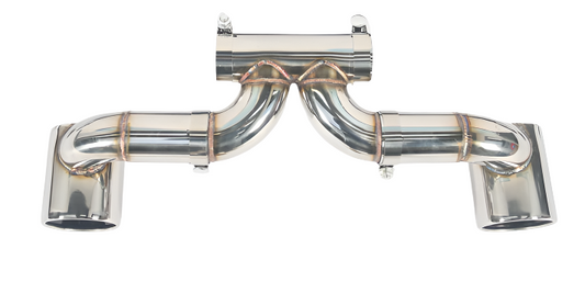 Porsche 718 982 Cayman &amp; Boxster (Base / T / S / GTS / GT4 / Spyder) 2017-2025 with Aftermarket Parts - GT4 Conversion Style Exhaust &amp; Tips Stainless Steel from DuPont Tech