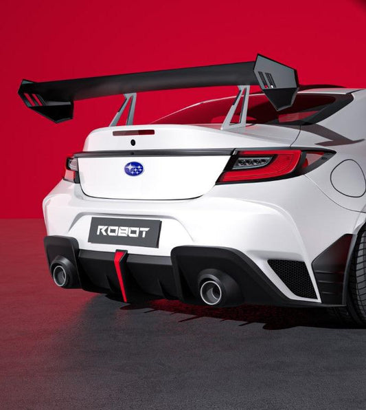 Subaru BRZ ZD8 2022 2023 2024 & Toyota GR86 ZN8 2022 2023 2024 with Aftermarket Parts - "Godzilla" Swan Neck Thor GT Wing Carbon Fiber / FRP from Robot Craftsman