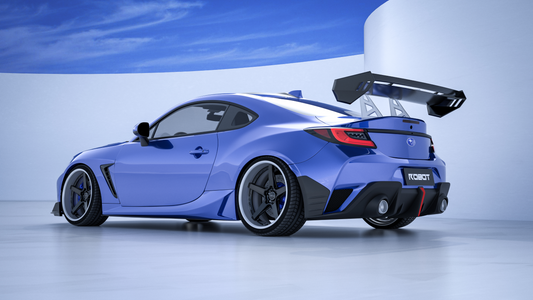 Subaru BRZ ZD8 2022 2023 2024 & Toyota GR86 ZN8 2022 2023 2024 with Aftermarket Parts - "Godzilla" Swan Neck Thor GT Wing Carbon Fiber / FRP from Robot Craftsman
