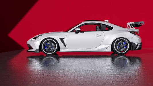 Subaru BRZ ZD8 2022 2023 2024 & Toyota GR86 ZN8 2022 2023 2024 with Aftermarket Parts - "Godzilla" Swan Neck Thor GT Wing Carbon Fiber / FRP from Robot Craftsman