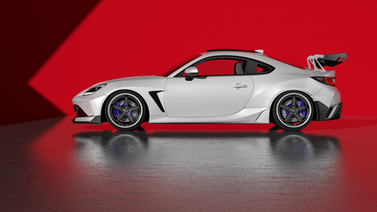 Subaru BRZ ZD8 2022 2023 2024 & Toyota GR86 ZN8 2022 2023 2024 with Aftermarket Parts - "Godzilla" Swan Neck Thor GT Wing Carbon Fiber / FRP from Robot Craftsman