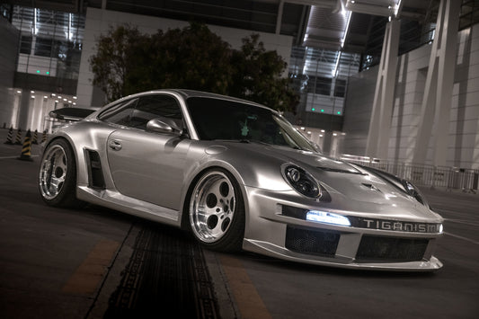 ROBOT CRAFTSMAN "TIGANISM GUSTAV" Widebody Rear Quarter Panel Flares Wheel Arches for Porsche 911 997.1 997.2 Carrera Base/S 2005–2012 Carbon Fiber / FRP