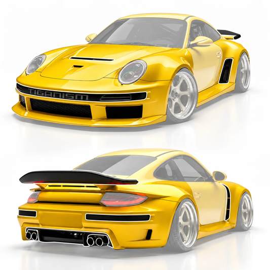 ROBOT CRAFTSMAN "TIGANISM GUSTAV" Widebody Rear Quarter Side Intake Vents for Porsche 911 997.1 997.2 Carrera Base/S 2005–2012 Carbon Fiber / FRP