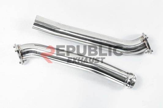 Aston Martin Vantage V8 2019 2020 2021 2022 2023 (4.0T) with Aftermarket Parts - Frontpipe Exhaust Titanium / Stainless Steel from Republic Exhaust