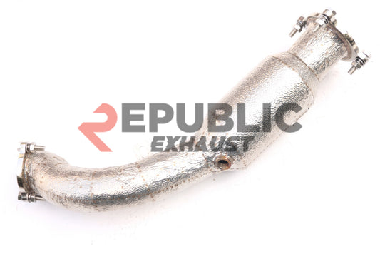 Audi A4 B8 FWD/Quattro 2009 2010 2011 2012 2013 2014 2015 2016 (2.0T) with Aftermarket Parts - 100 & 200 & 300 CELL & Test Pipe/No Cat Downpipe Stainless Steel from Republic Exhaust