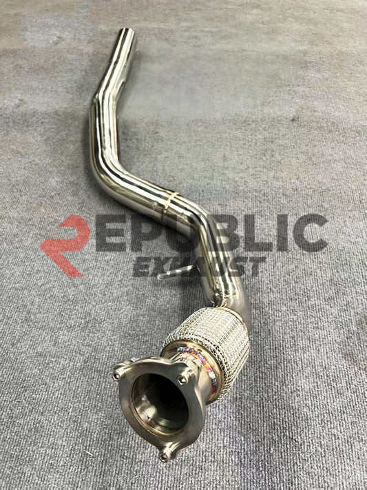 Audi A4 B9.5 FWD 2020-ON (2.0T) with Aftermarket Parts - Frontpipe Exhaust Stainless Steel from Republic Exhaust