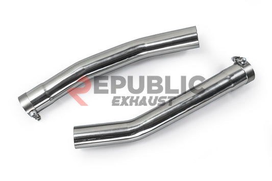 Audi Q8 Pre-facelift 2019 2020 2021 2022 2023 (2.0T) with Aftermarket Parts - Catback Exhaust Quad Exit Tips Titanium / Stainless Steel from Republic Exhaust