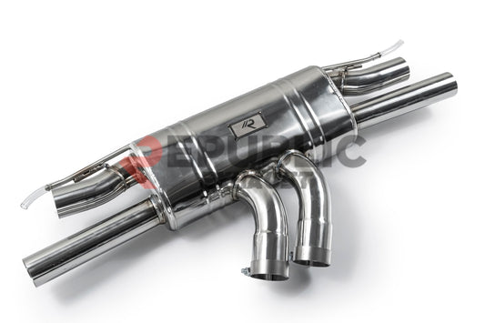 Audi Q8 Pre-facelift 2019 2020 2021 2022 2023 (2.0T) with Aftermarket Parts - Catback Exhaust Quad Exit Tips Titanium / Stainless Steel from Republic Exhaust