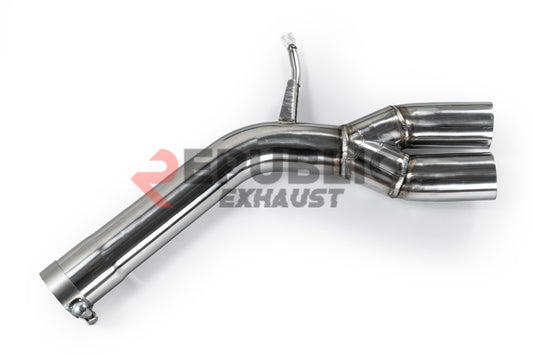 Audi Q8 Pre-facelift 2019 2020 2021 2022 2023 (2.0T) with Aftermarket Parts - Catback Exhaust Quad Exit Tips Titanium / Stainless Steel from Republic Exhaust