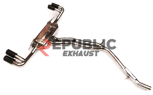 Audi Q8 Pre-facelift 2019 2020 2021 2022 2023 (2.0T) with Aftermarket Parts - Catback Exhaust Quad Exit Tips Titanium / Stainless Steel from Republic Exhaust
