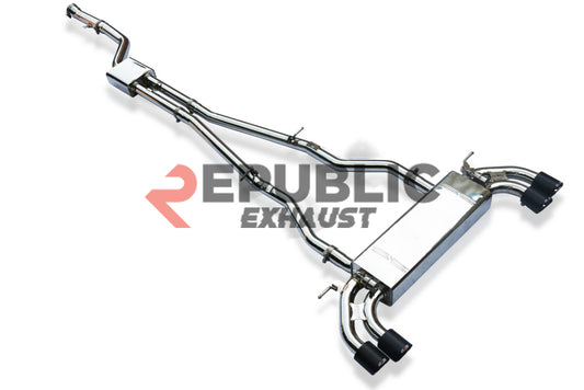 BMW 5 Series 540 G30 2017-ON (3.0T) with Aftermarket Parts - Catback Exhaust with Valve Titanium / Stainless Steel from Republic Exhaust