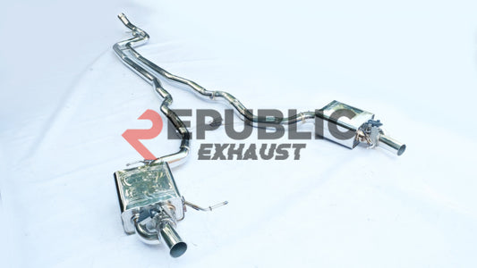 BMW 6 Series 650i F06 F12 F13 2011 2012 2013 2014 2015 2016 2017 2018 with Aftermarket Parts - Catback Exhaust Dual Exit Tips Titanium / Stainless Steel from Republic Exhaust