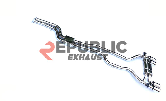 BMW M2C F87 2019 2020 2021 with Aftermarket Parts - Catback Exhaust Quad Exit Tips Titanium / Stainless Steel from Republic Exhaust