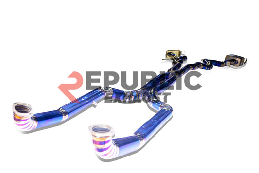 BMW M5 F10 2011 2012 2013 2014 2015 2016 2017 (4.4T) with Aftermarket Parts - Catback Exhaust Quad Exit Tips Titanium / Stainless Steel from Republic Exhaust