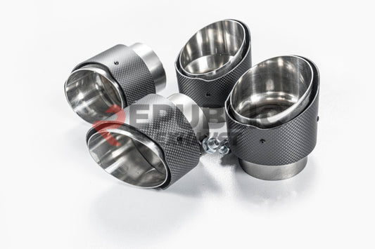 BMW M8 F91 F92 F93 2019-ON (4.4T) with Aftermarket Parts - Catback Exhaust Quad Exit Tips Titanium / Stainless Steel from Republic Exhaust