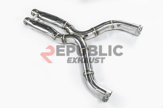BMW M8 F91 F92 F93 2019-ON (4.4T) with Aftermarket Parts - Catback Exhaust Quad Exit Tips Titanium / Stainless Steel from Republic Exhaust