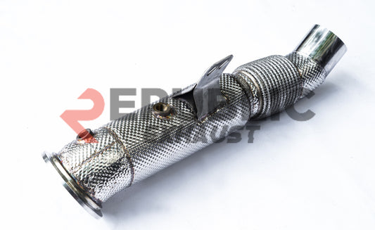 BMW X5 F15 (Both Fits Pre-LCI & LCI) 2014 2015 2016 2017 2018 (3.0T) with Aftermarket Parts - 100 & 200 & 300 CELL & Test Pipe/No Cat Downpipe Stainless Steel from Republic Exhaust