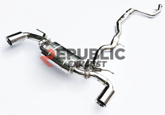 BMW Z4 sDrive30 G29 2019-ON (2.0T) with Aftermarket Parts - Catback Exhaust Dual Exit Tips Titanium / Stainless Steel from Republic Exhaust